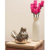 Hot Pink Bunch of 8 Closed Bud Wooden Roses for