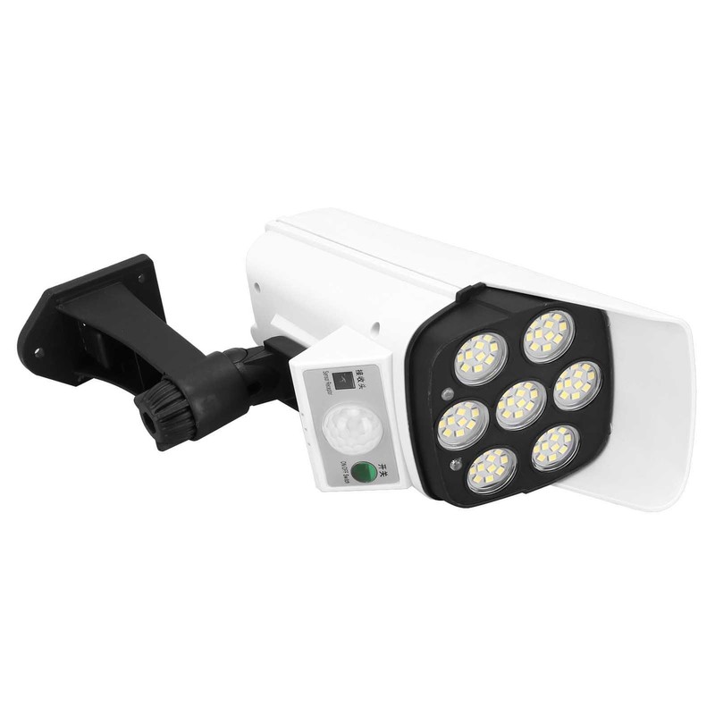 Solar LED Wall Light Simulated Camera Induction Lamp Remote Control