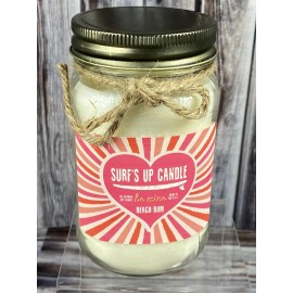 Surf's Up Surfs Up Soy Wax Mason Jar Scented Candle - 16 oz - Beach Bum - New