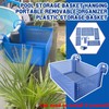 Pool Hanging Storage Basket Adjustable Support Rods Removable Toy Basket
