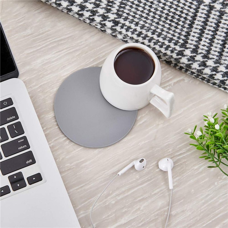 Coasters for Drinks, Thipoten Leather Coasters with Holder, Protect Furniture