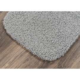 Garland Rug Jazz Nylon Washable 5 Piece Set (Lid, Contour,3 Mats) Platinum Gray Bath Rugs Soft, Absorbent, and Stylish for Your Bathroom