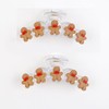 Christmas Gingerbread Man Hair Claw Clips Cute Gingerbread Man Hair