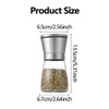 2 Pack Refillable Manual Salt and Pepper Grinder Set, 6oz