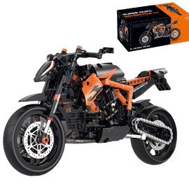 Unativer Motorcycle Model Building Block Kit for Superduke 1290R, 579 PCS 1:8 Super Motorcycl Construction Toys, MOC Racing Motorcycle Building Kit Superbike Model Present for Kid Adult (60501)