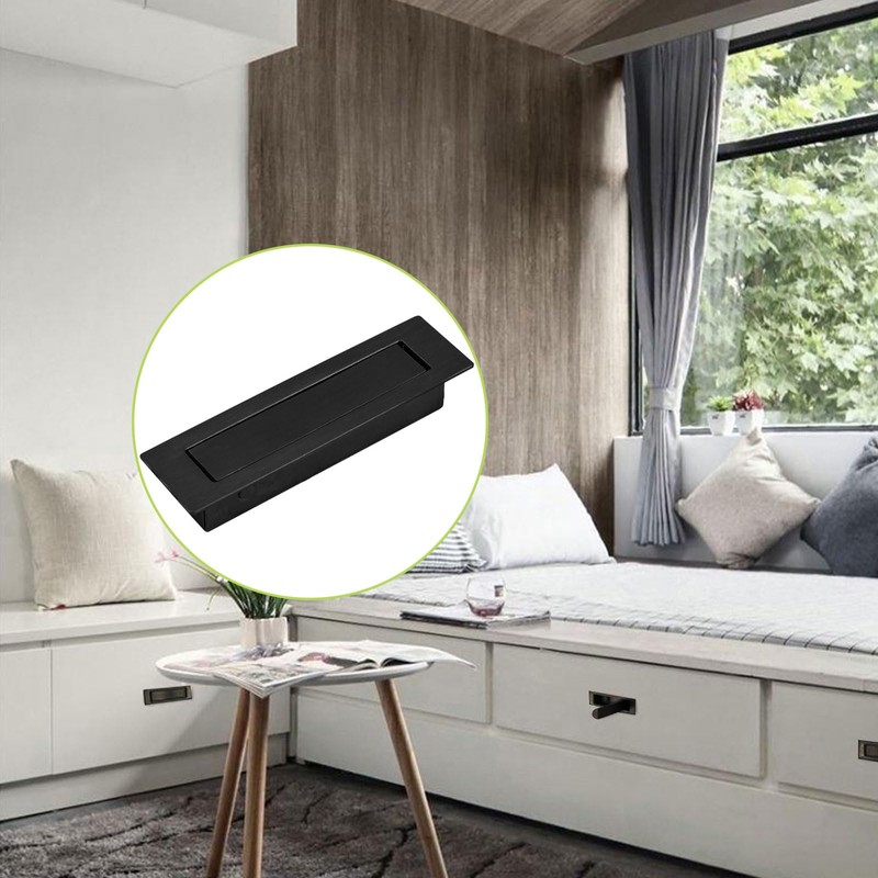 UFURMATE Flush Mount Door Pull, Stainless Steel Pocket Door Handle