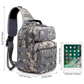 G4Free Tactical Sling Bag Backpack Military Rover Shoulder Sling Pack Molle EDC Small Crossbody Chest Pack