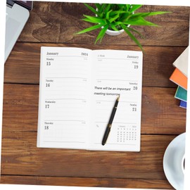 STOBOK Pcs Notebook Planner English Writing Book Leak Paper Simple and Elegant Design