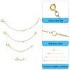 PATIKIL 1.2/2/3.1/3.9 Inch Necklace Extender, 8Pcs Copper Chain Extenders Extension