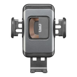 Cellularline - Hug Air 15 - Smartphone support for car wireless i Qi - automatic opening and closing - double windy attack for dashboard and hooks for ventilation fins - output 10 W