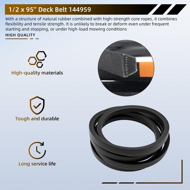 144959 Mower Deck Belt for 42'' Craftsman LT1000 LT2000 LT3000,