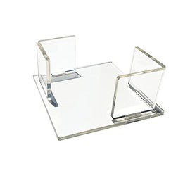 iKyce Sticky Notes Pad Holder Clear, Acrylic Sticky notes Dispenser, Funny Desk Supplies Organizer That Can Be Easily Assembled By Yourself (78010)