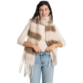 Women's Scarf Large Chunky Cashmere Scarves Winter Thick Shawl Scarf Fluffy Blanket Soft Scarves Wool Warm Wrap Pashmina