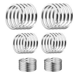 Marine Grade Multi-Purpose Metal Keychain Rings 316 Stainless Steel Split Ring Heavy Duty Keychain Split Ring for Scuba Gear BCD Attachment Pet Tag Home/Car Keys