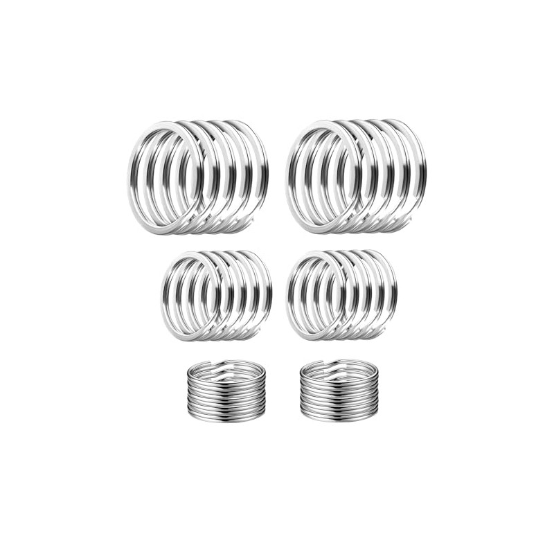 Marine Grade Multi-Purpose Metal Keychain Rings 316 Stainless Steel Split