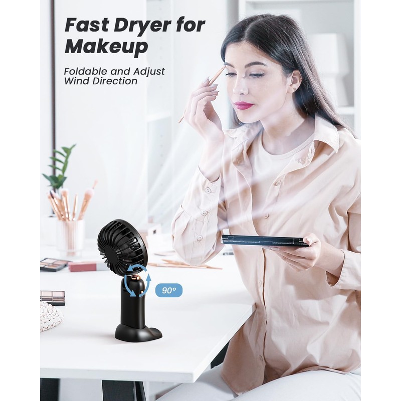 ColdSky - Ventilador portátil de mano, 4000 mAh, funciona con