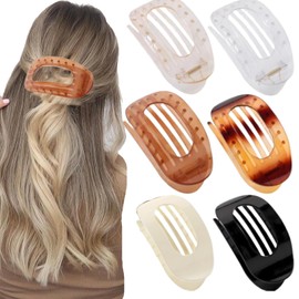 Set of 6 Flat Hair Clips, Flat Hair Clips, Flat Hair Clips, Flat Hair Clips, Women's Elegant Hair Clips for Everyday, Party and Styling, Gift for Women (6 Colours)