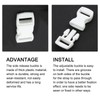 METALLIXITY Side Quick Release Buckle (10mm/0.4") 20Pcs, Plastic Adjustable Buckles