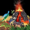 Volcano Educational Playset Toy with Dinosaur Figures for Kids 3