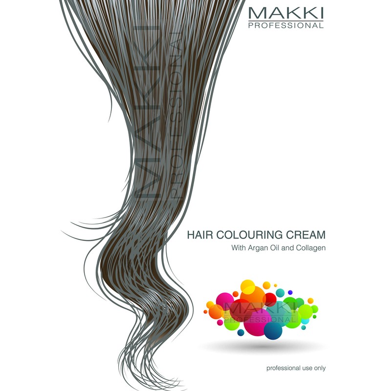 Makki Hair Colour Cream with Argan Oil and Collagen 9.7