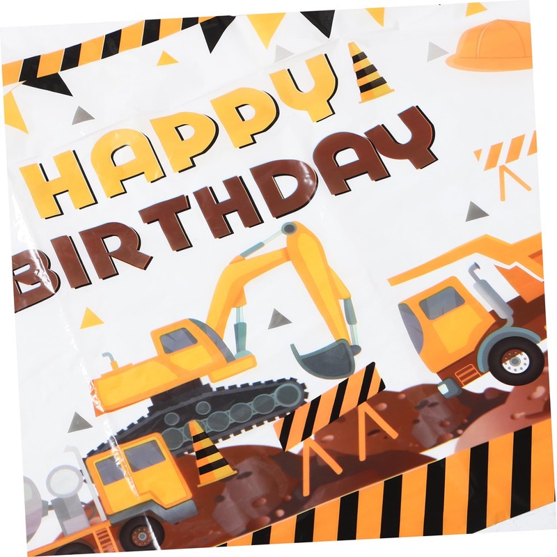 MERRYHAPY Home Decor Construction Plastic Tablecloth Stylish Practical for Parties