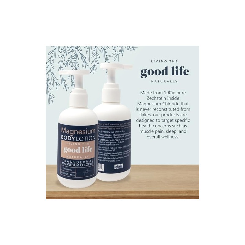 Living the Good Life Naturally Loción Corporal De Magnesio -