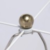 D18x31 Round Aluminum Gold Table Lamp with White Fabric Shade