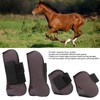 1Set Horse Tendon Boots PU Elastic Thickened Adjustable Horse Leg