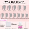 Nude Colour Gradient Artificial Fingernails for Sticking, 24 Pieces, Press