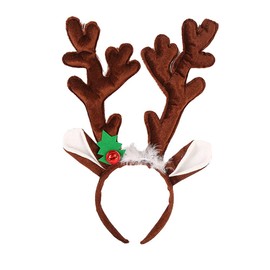 CO Orangext Christmas Headband Headwear Headband Christmas Reindeer Antlers for Women and Girls, Brown