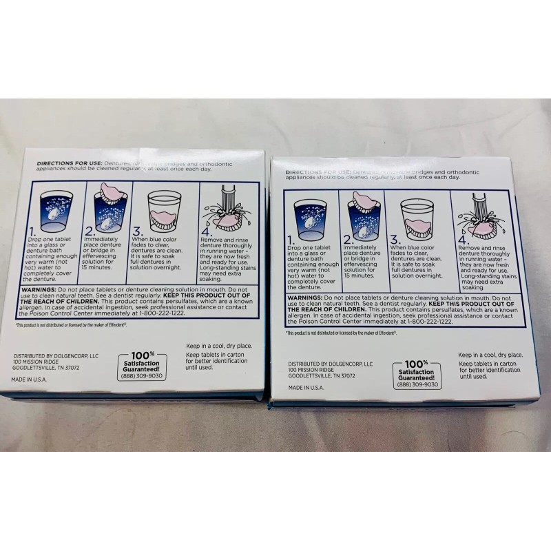 DG Health 2 DG Health Anti-Bacterial Denture Cleaner 120Tablets Kills