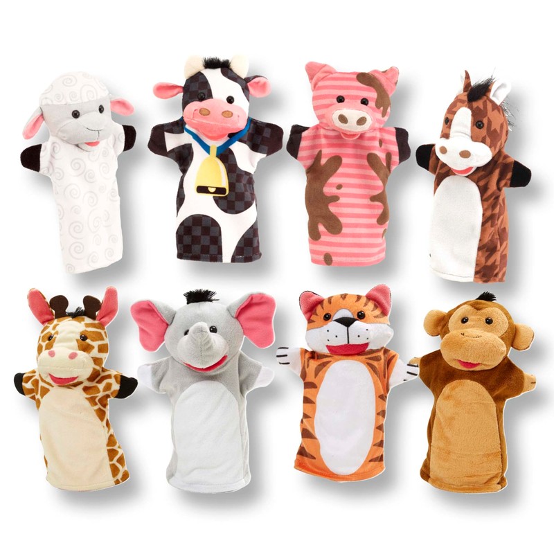 Melissa & Doug Animal Hand Puppets (Set of 2, 4