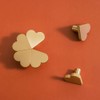 DAPANIY Heart Brass Knobs, Brushed Gold Cabinet Knobs Heart Shape