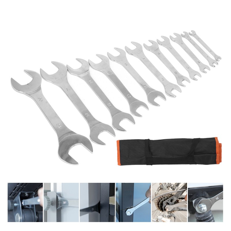11Pcs Dual Open End Spanner Set Anti Rust High Hardness