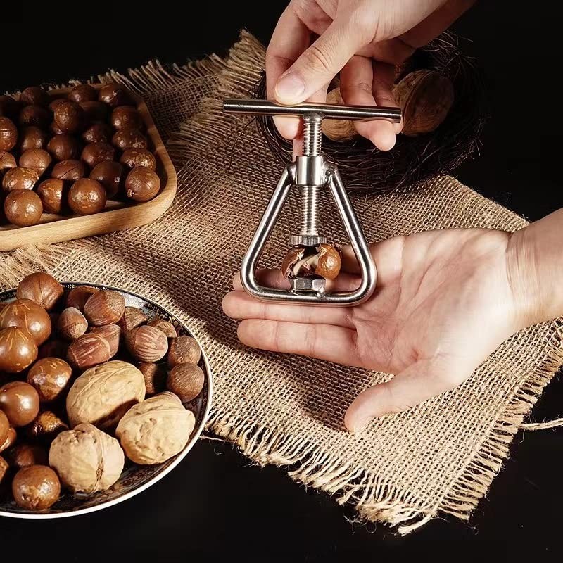 MxTong Nut Cracker Heavy Duty Nutcracker Macadamia Cracker Stainless Steel