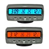 Riloer 4-in-1 LCD Digital Voltmeter Clock Thermometer Monitor with Frost