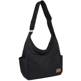 Travistar Messenger Bag Cross Body Bag Hobo Shoulder Bag Aesthetic Crossbody Bags for Women Men Large Canvas Bag Tote Bag Y2K Satchel Bag for School Travel Casual Daily, Black