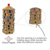 Project Genius Chinese Pagoda 3D Wood Puzzle, Mechanical Maze Brainteaser,