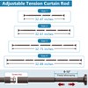 Bonpally Shower Curtain Rod 32-89 Inches Adjustable, Non-Slip Spring Tension