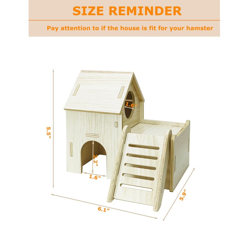 Sirvarni Hamster Hideout Cage Accessories - Hamster House and Habitat