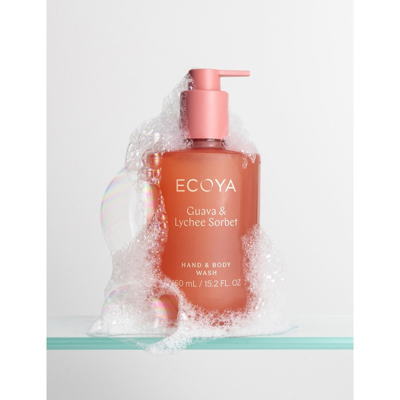 ECOYA Hand & Body Wash Guava & Lychee Sorbet 450ml
