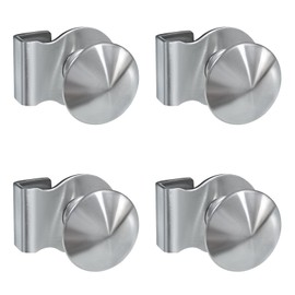 DEEKOUDT 4 Piece Stainless Steel Glass Door Clip Handle, Cabinet Drawer Glass Door Clip Handle for Glass Display Cabinet Furniture Glass Cabinet Drawer Pull Knob
