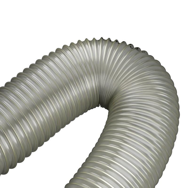 80mm / 3 Inch Clear Polyurethane Pipe for Dust, Fumes,