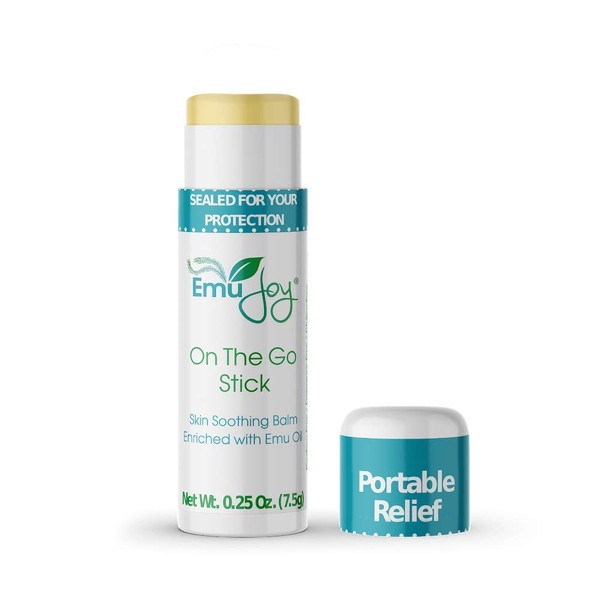 Emu Joy On The Go Handy First Aid Stick | Bug Bite Itch Relief, Mosquito Bite Relief. Bees, Wasps, Spiders, Chapped Skin, Scratches, Stings, and Burns (1 Pack)