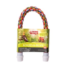 Living World Multi-Coloured Cotton Perch-20mm Diameter X 65cm Length