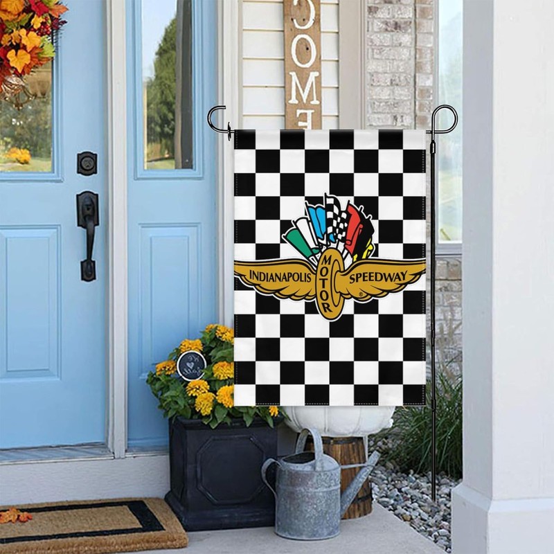 Indy decorations Motor Race Garden Flag 12x18 Inch, Garden Flags