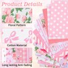 42Pcs Pink Charm Packs for Quilting, 100% Cotton Fabric Squares
