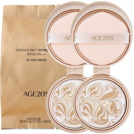AGE20S Essence Pact Royal Gold No. 21 Refill 2ea / AGE20S 에이지투웨니스 에센스 팩트 로얄골드 21호 리필 2개