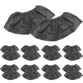 Cosymate 50Pack Black Shoe Covers Disposable Non-Slip Shoe Covers Premium Plastic Shoe Protector Boot Overshoe, Waterproof, Dustproof, Protect Your Carpet, Floor and Your Shoes, Cleaning Accessorie