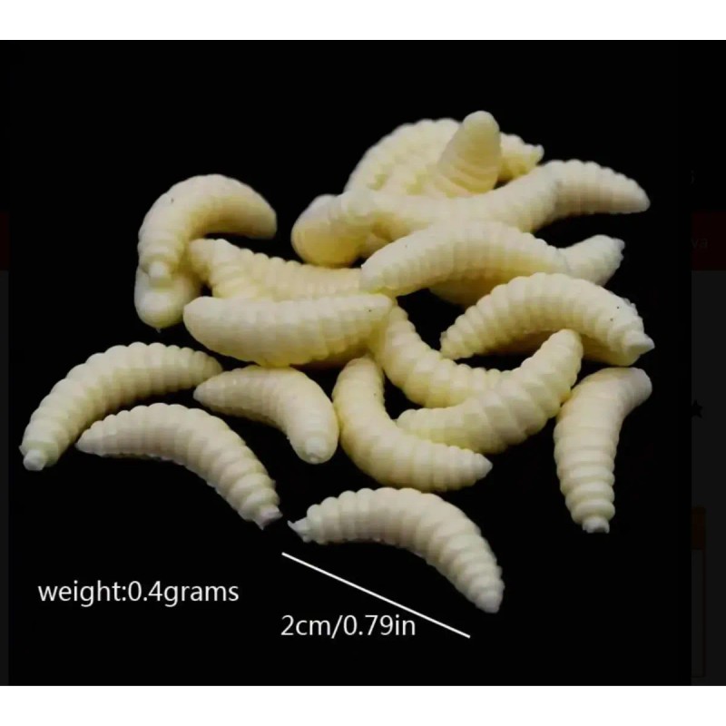 50 Pc Señuelo Gusano Sin Anzuelo Efectivo 2cm